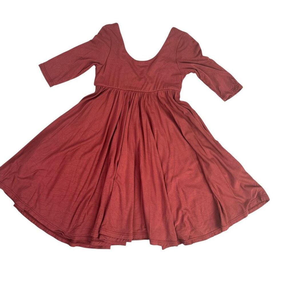 Remie Girl Modal Blend Dress in Marsala size 3